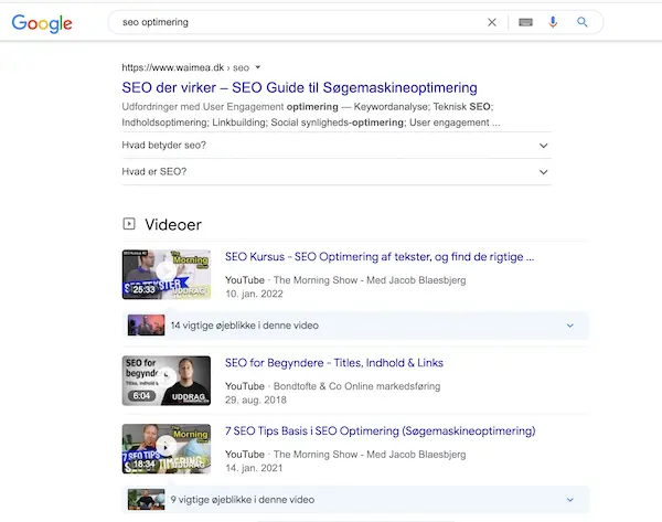 SEO optimering med Video – Brug YouTube på din webshop