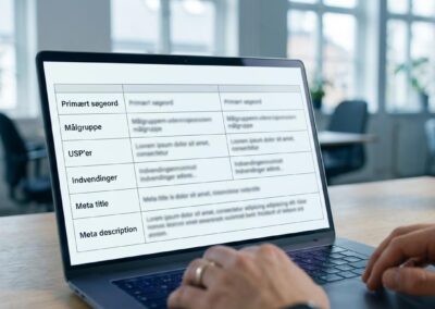 Produktbeskrivelser der ranker: SEO content-brief skabelon til e‑commerce